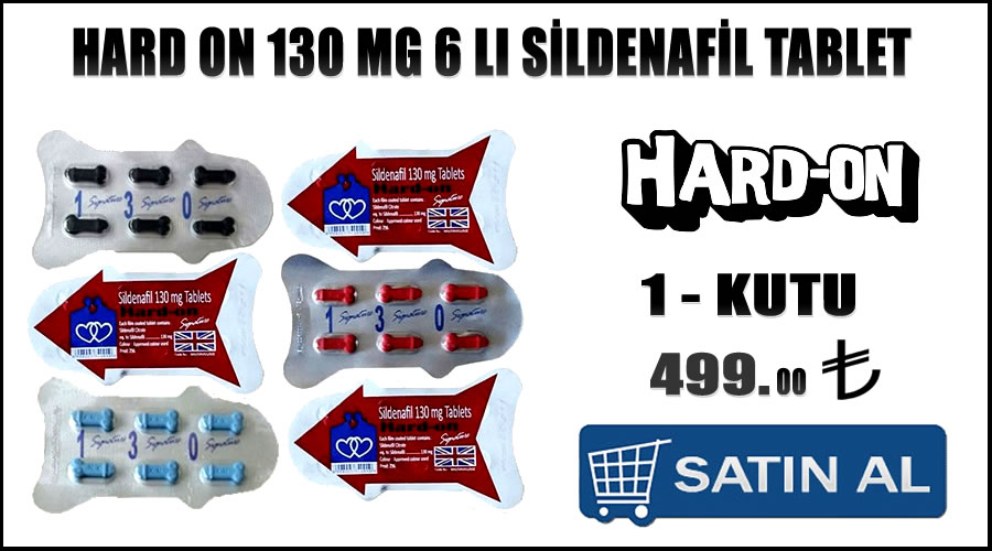 Hard on 130 mg 6 lı sildenafil tablet Erkek güç artırıcı